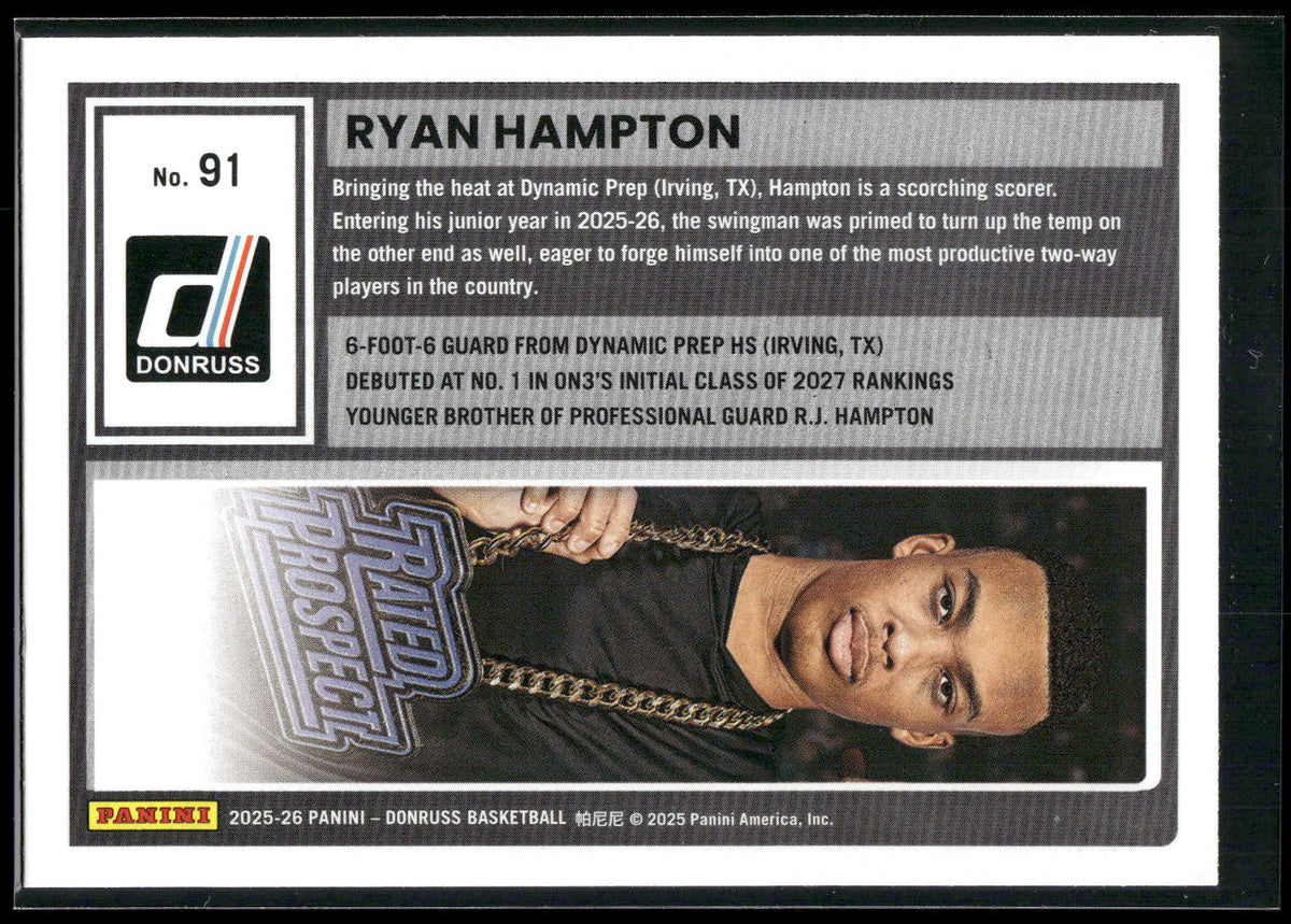 2025-26 Donruss #91 Ryan Hampton