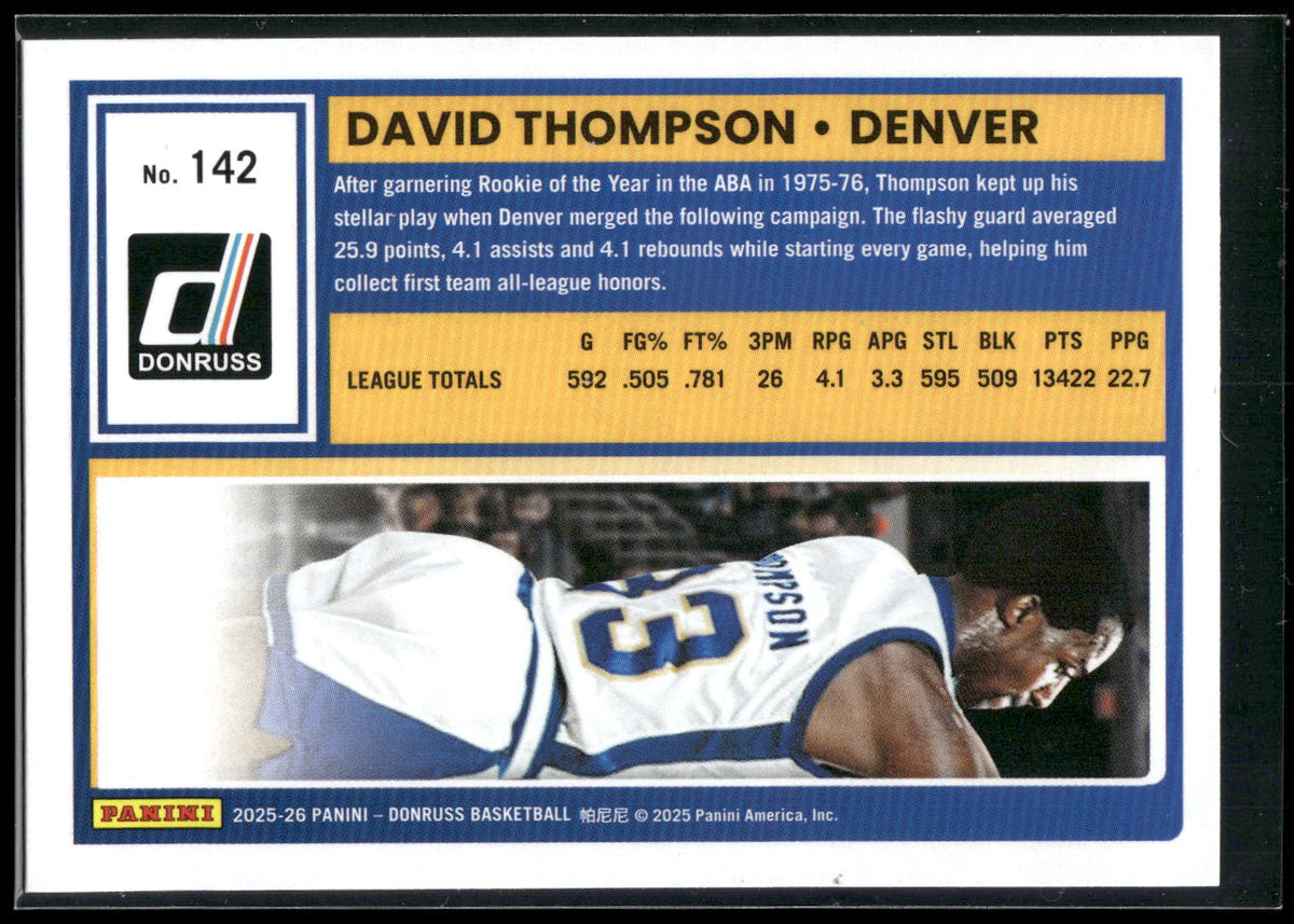 2025-26 Donruss #142 David Thompson