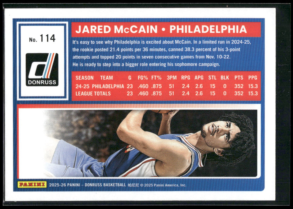 2025-26 Donruss #114 Jared McCain