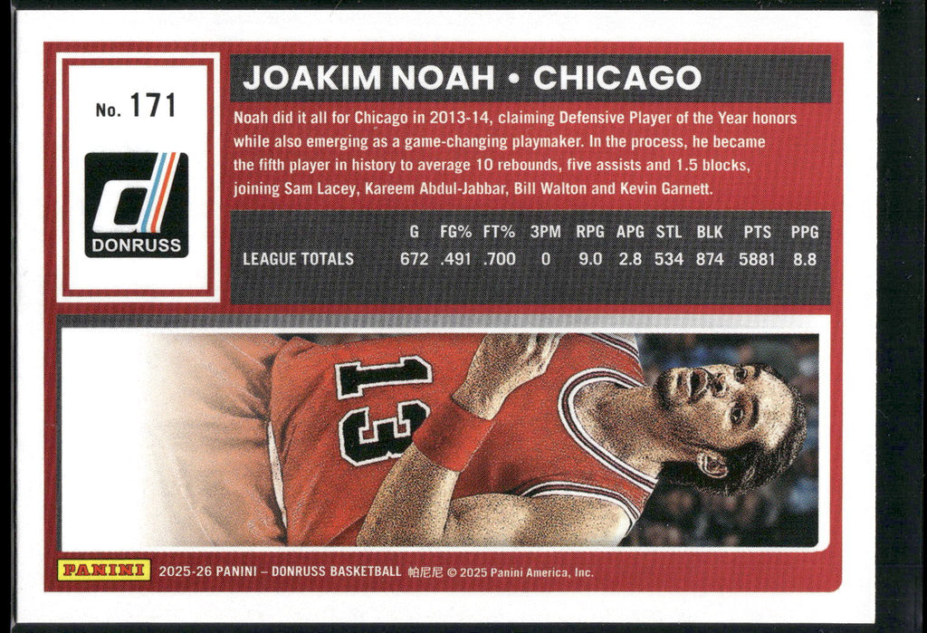 2025-26 Donruss #171 Joakim Noah