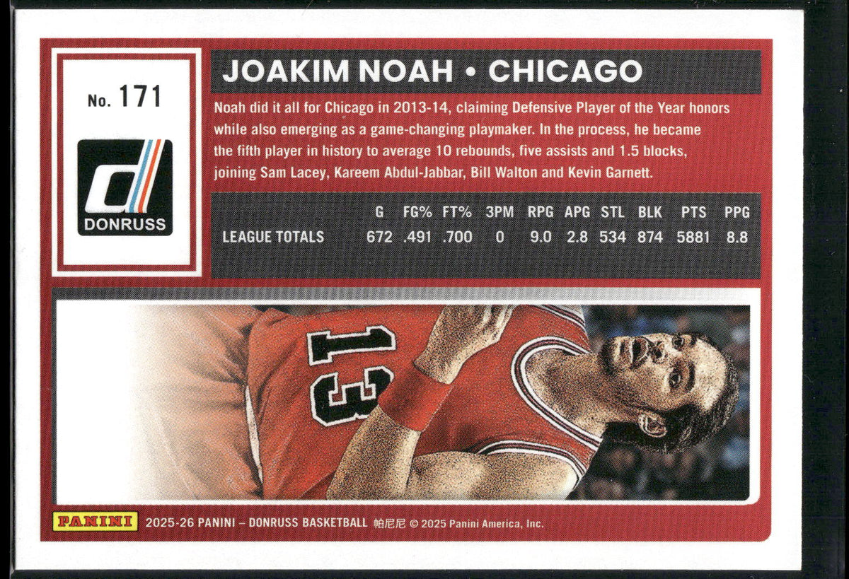2025-26 Donruss #171 Joakim Noah