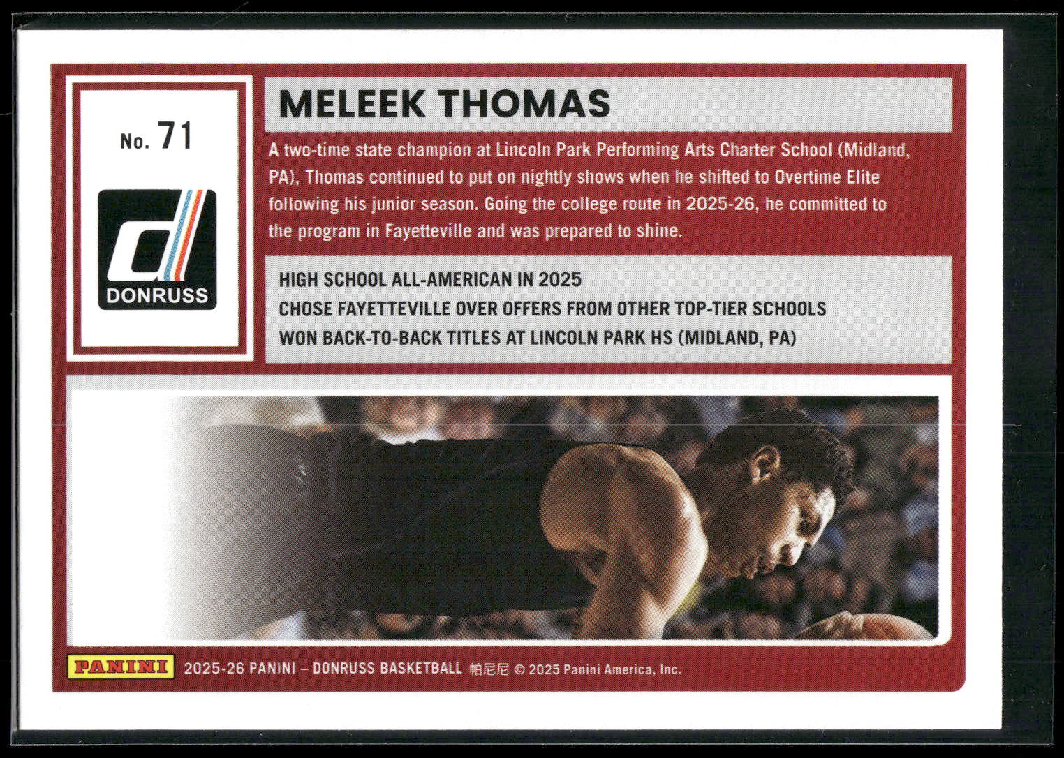 2025-26 Donruss #71 Meleek Thomas