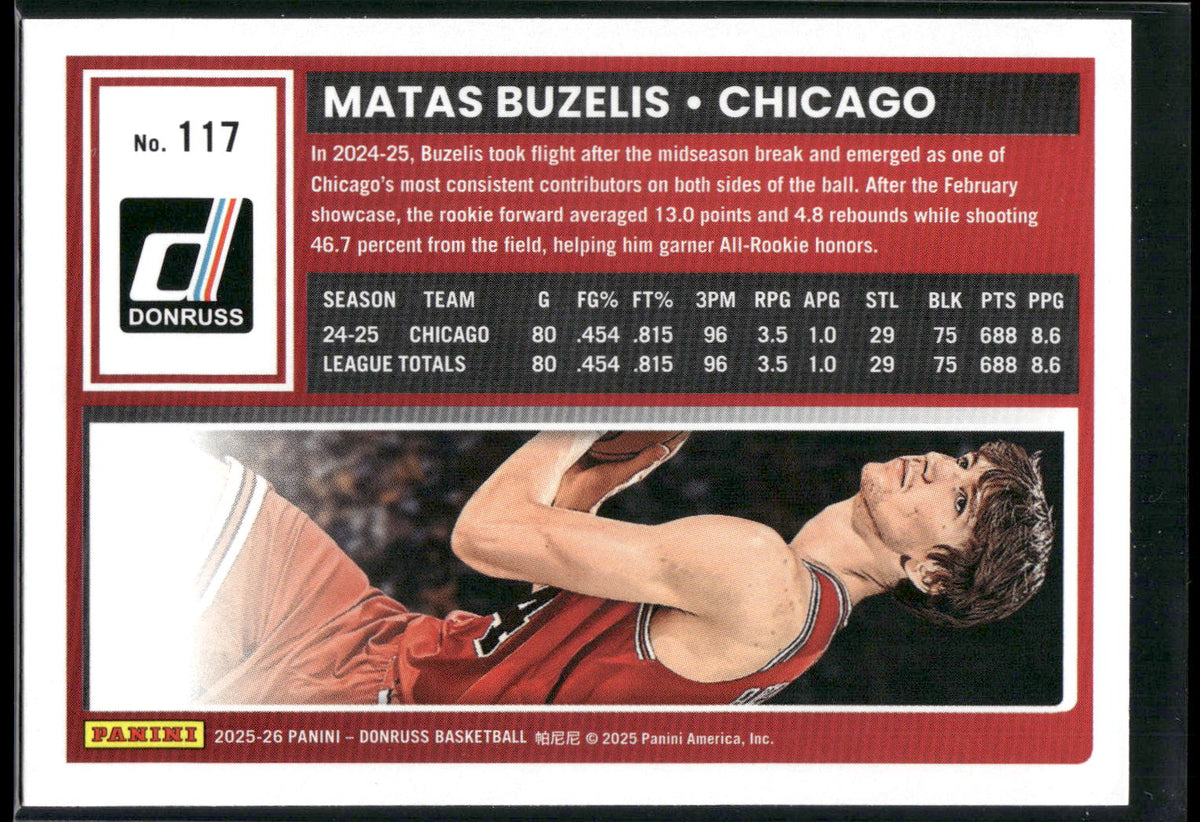 2025-26 Donruss #117 Matas Buzelis