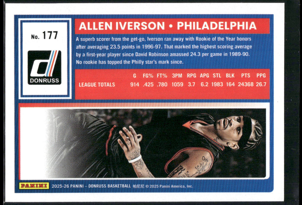 2025-26 Donruss #177 Allen Iverson