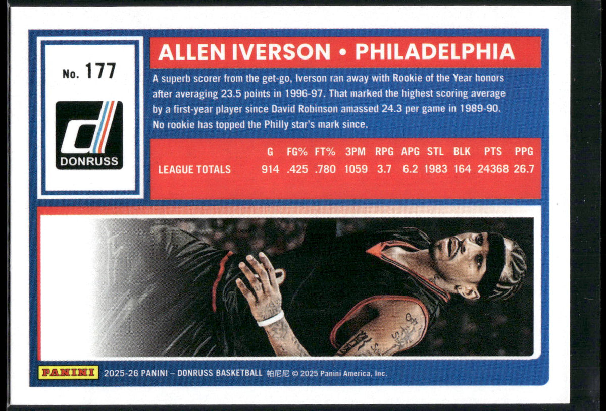 2025-26 Donruss #177 Allen Iverson