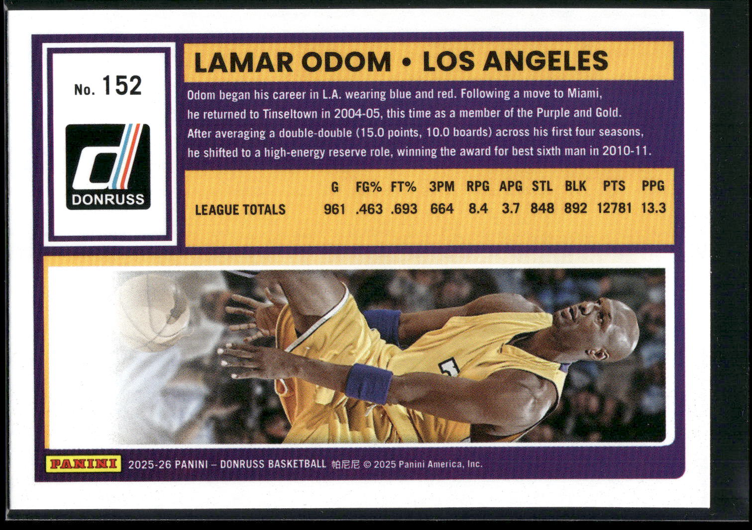 2025-26 Donruss #152 Lamar Odom