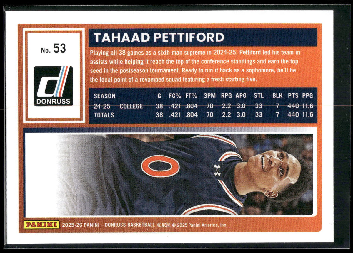 2025-26 Donruss #53 Tahaad Pettiford