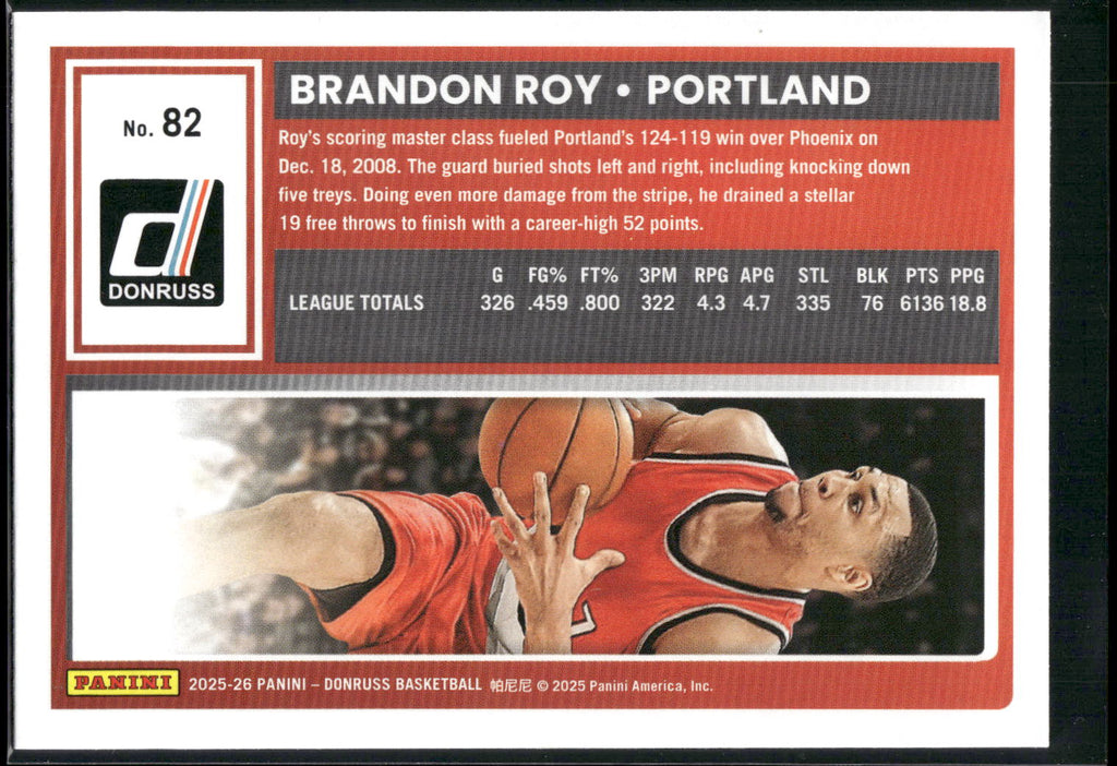 2025-26 Donruss #82 Brandon Roy