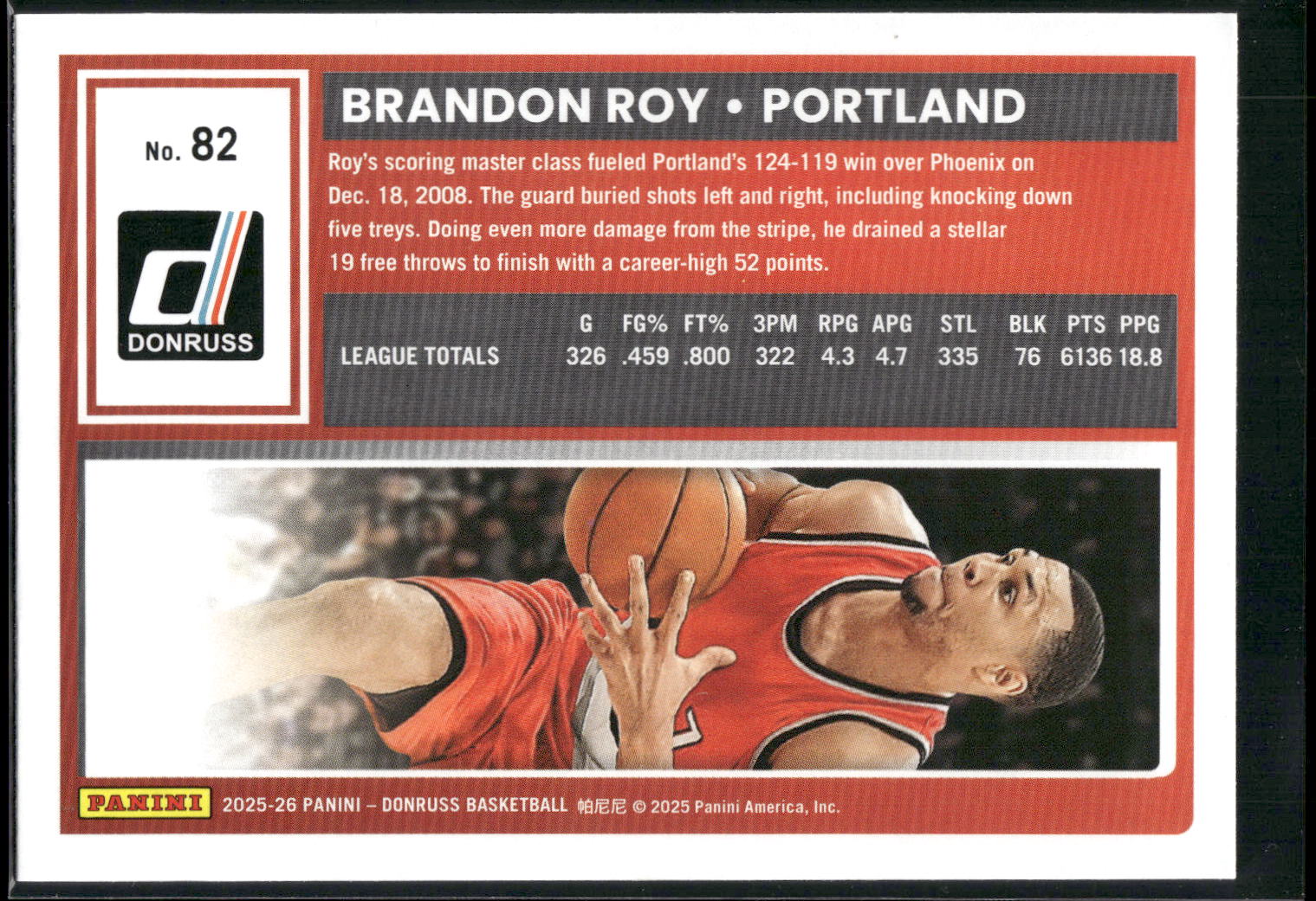 2025-26 Donruss #82 Brandon Roy