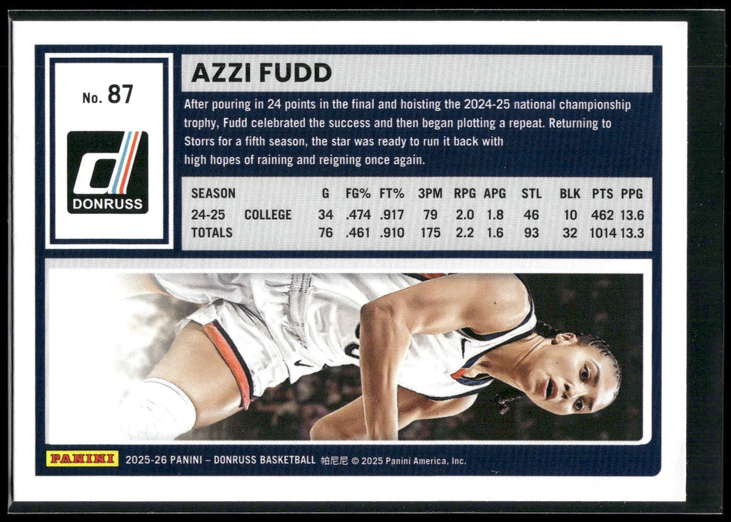2025-26 Donruss #87 Azzi Fudd