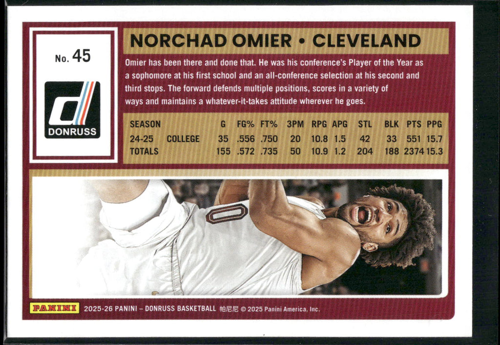 2025-26 Donruss #45 Norchad Omier