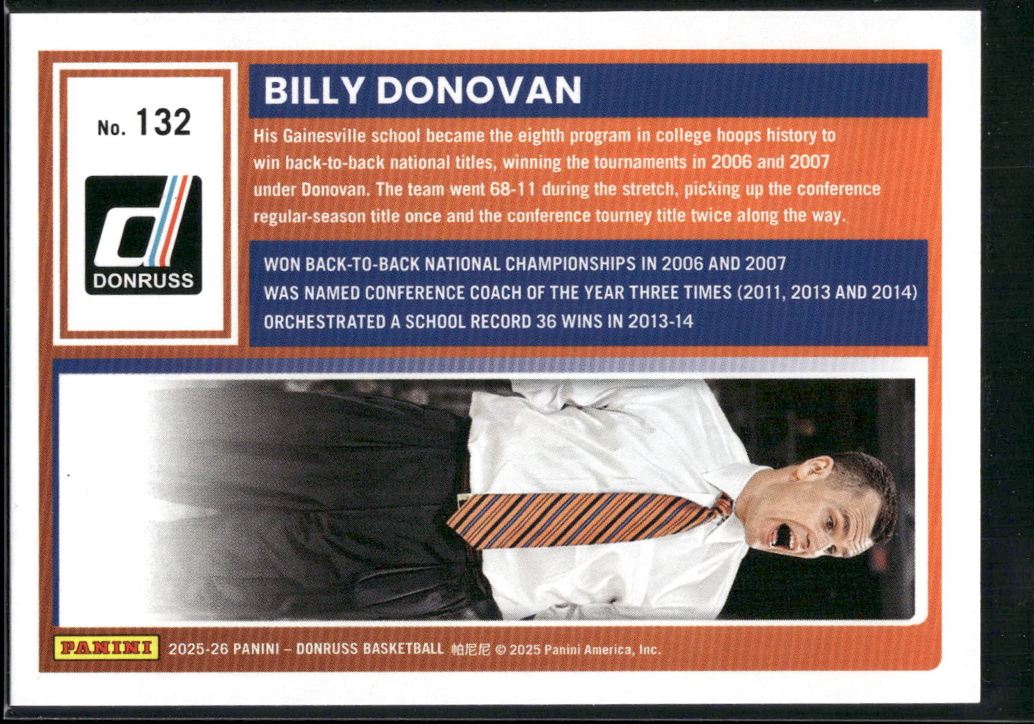 2025-26 Donruss #132 Billy Donovan