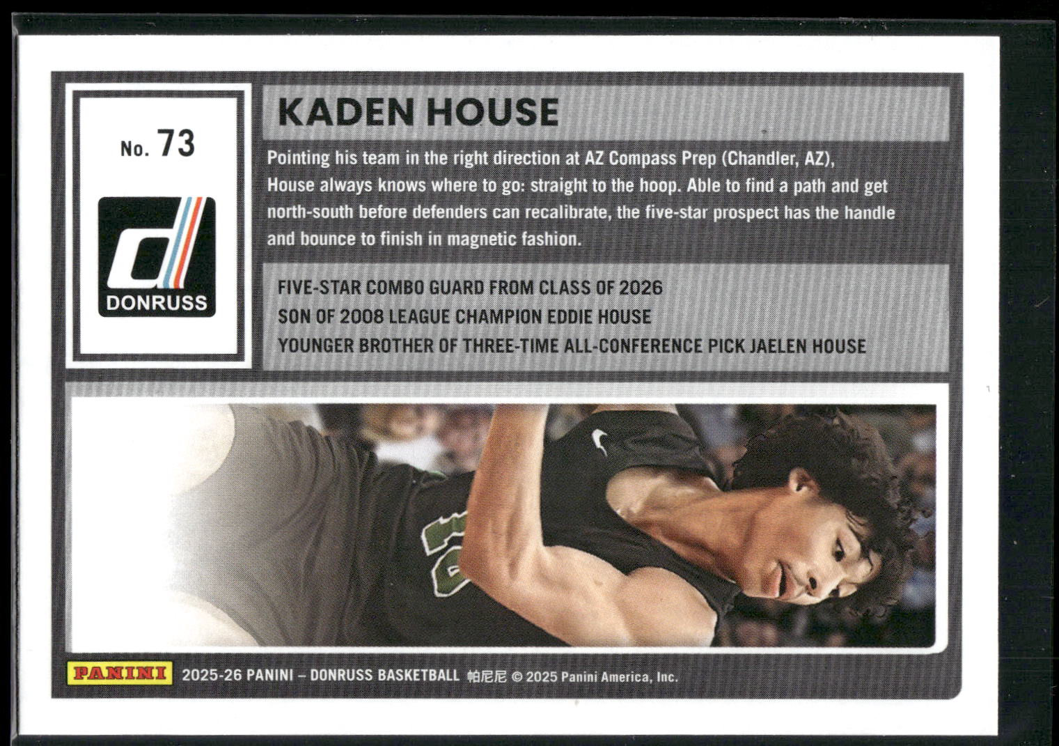 2025-26 Donruss #73 Kaden House