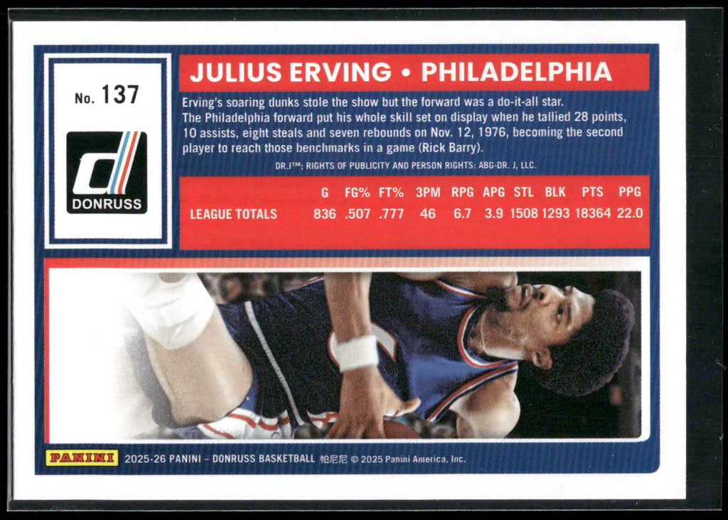 2025-26 Donruss #137 Julius Erving