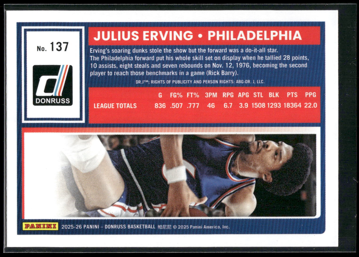 2025-26 Donruss #137 Julius Erving