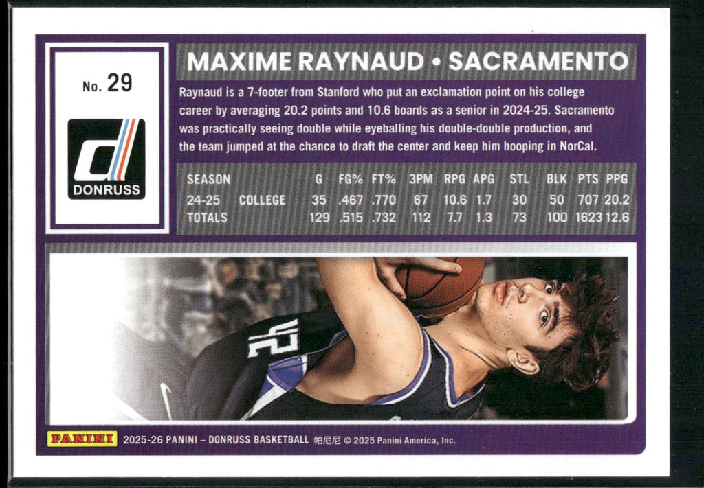 2025-26 Donruss #29 Maxime Raynaud