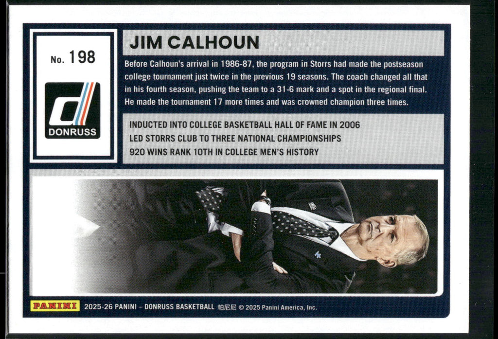 2025-26 Donruss #198 Jim Calhoun