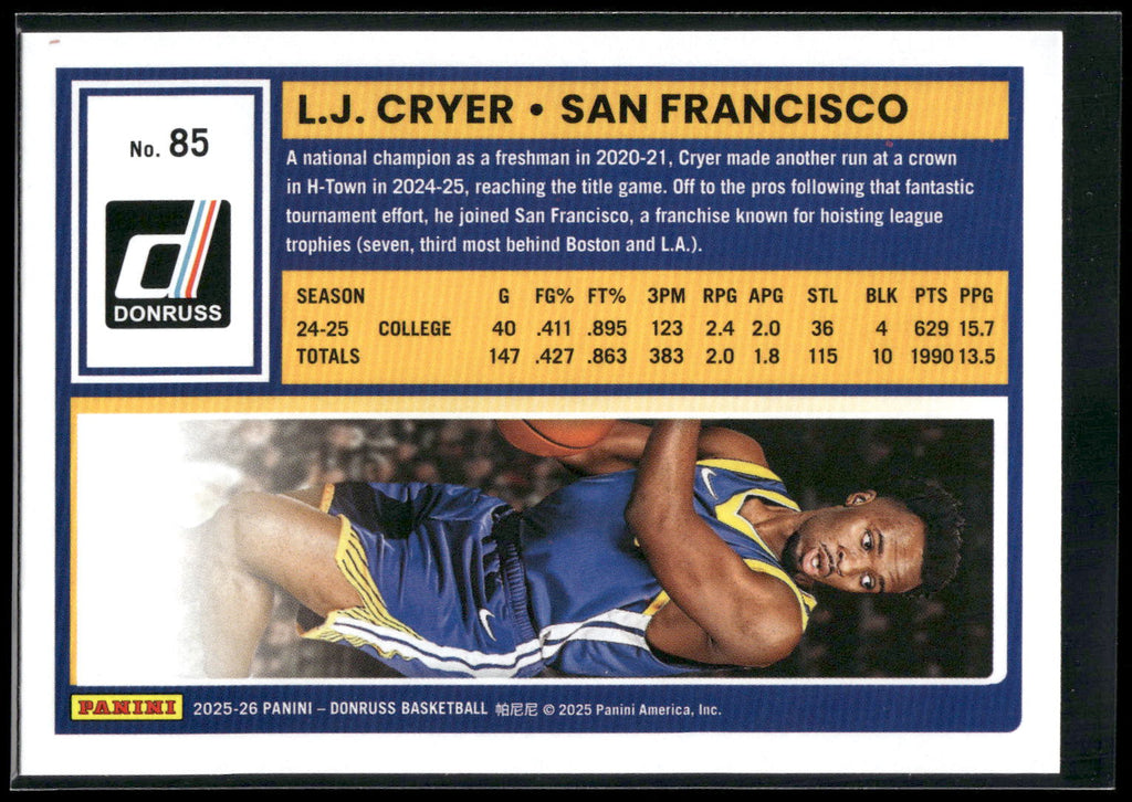 2025-26 Donruss #85 L.J. Cryer
