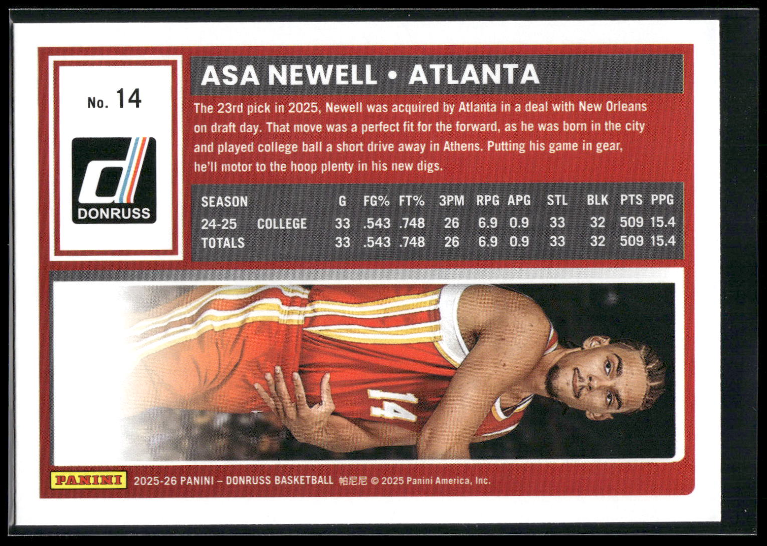 2025-26 Donruss #14 Asa Newell