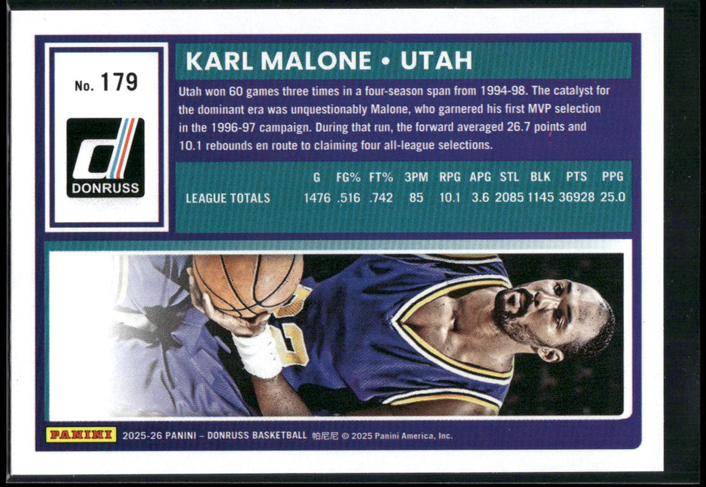 2025-26 Donruss #179 Karl Malone