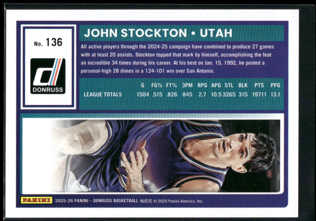 2025-26 Donruss #136 John Stockton