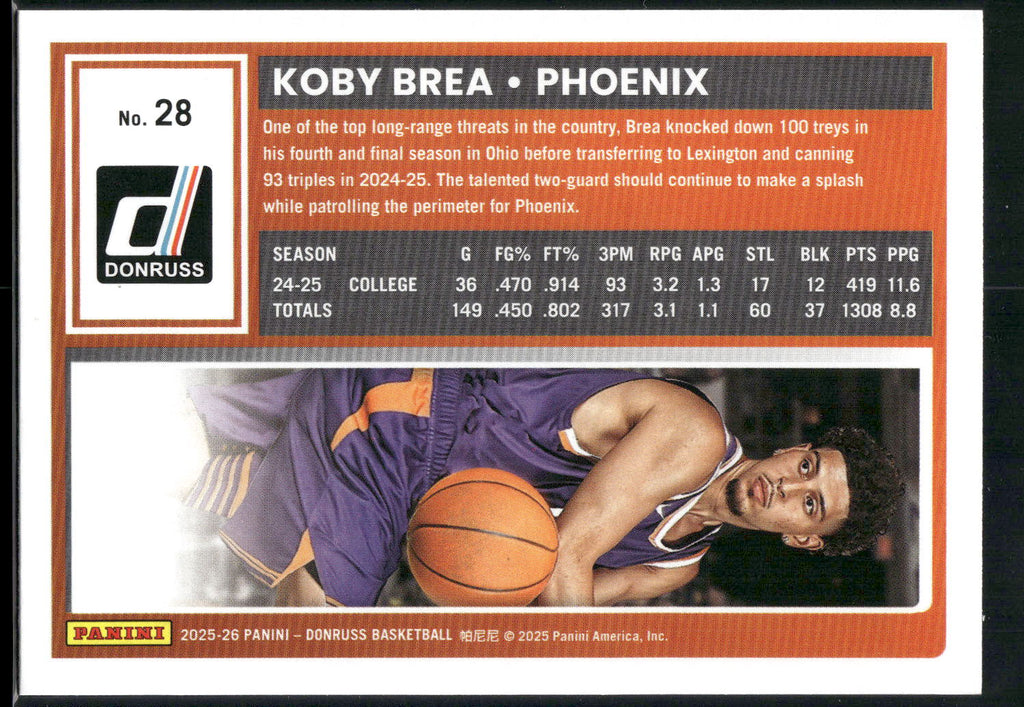 2025-26 Donruss #28 Koby Brea