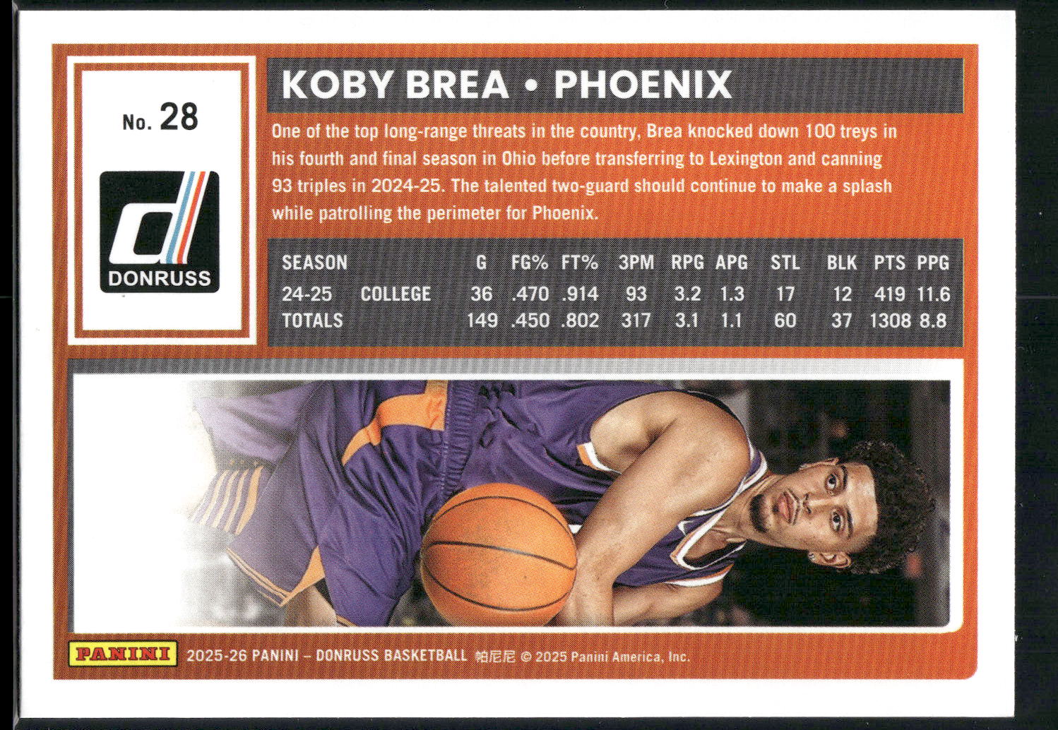 2025-26 Donruss #28 Koby Brea