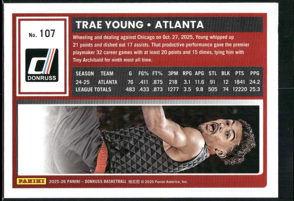 2025-26 Donruss #107 Trae Young
