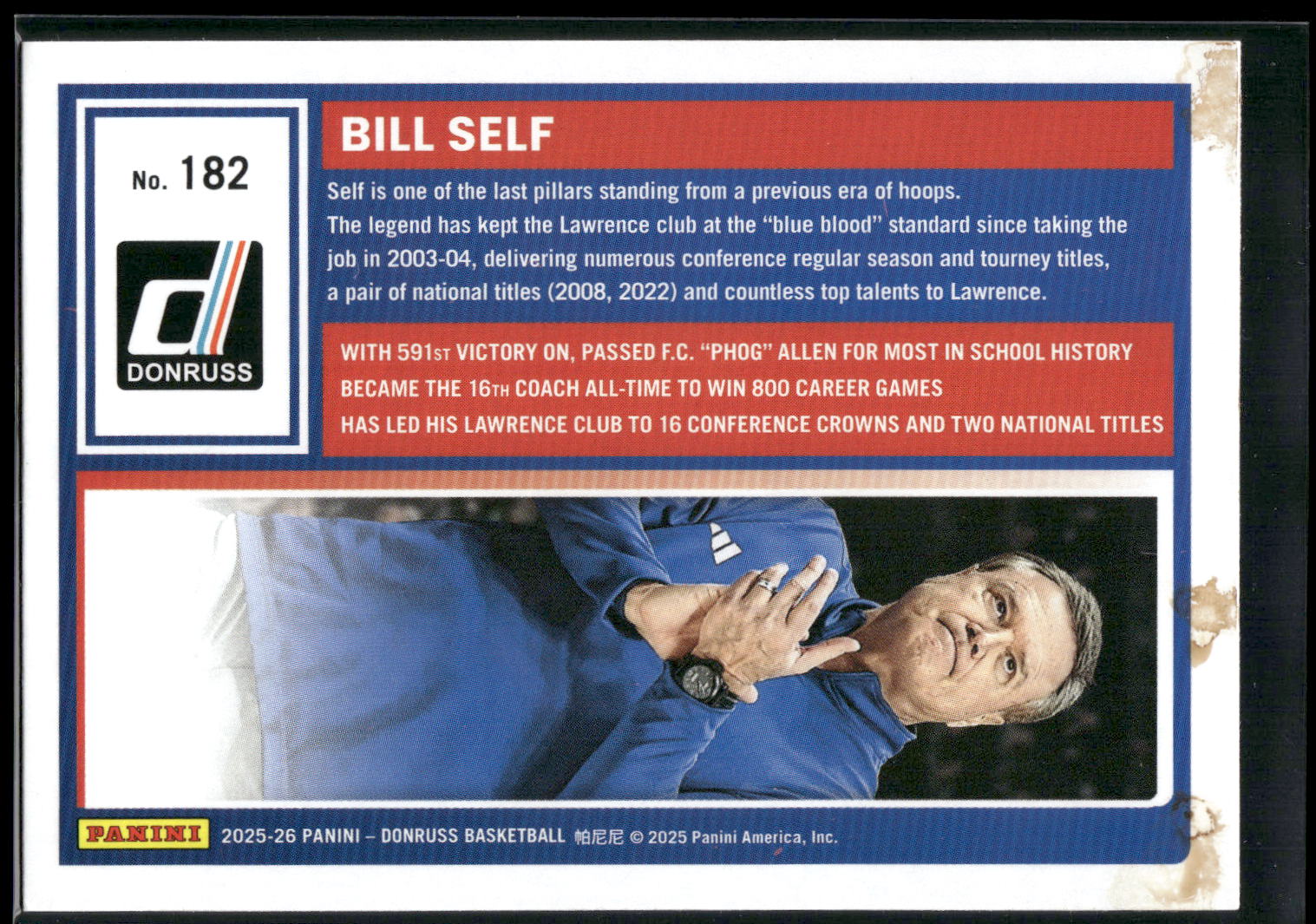 2025-26 Donruss #182 Bill Self