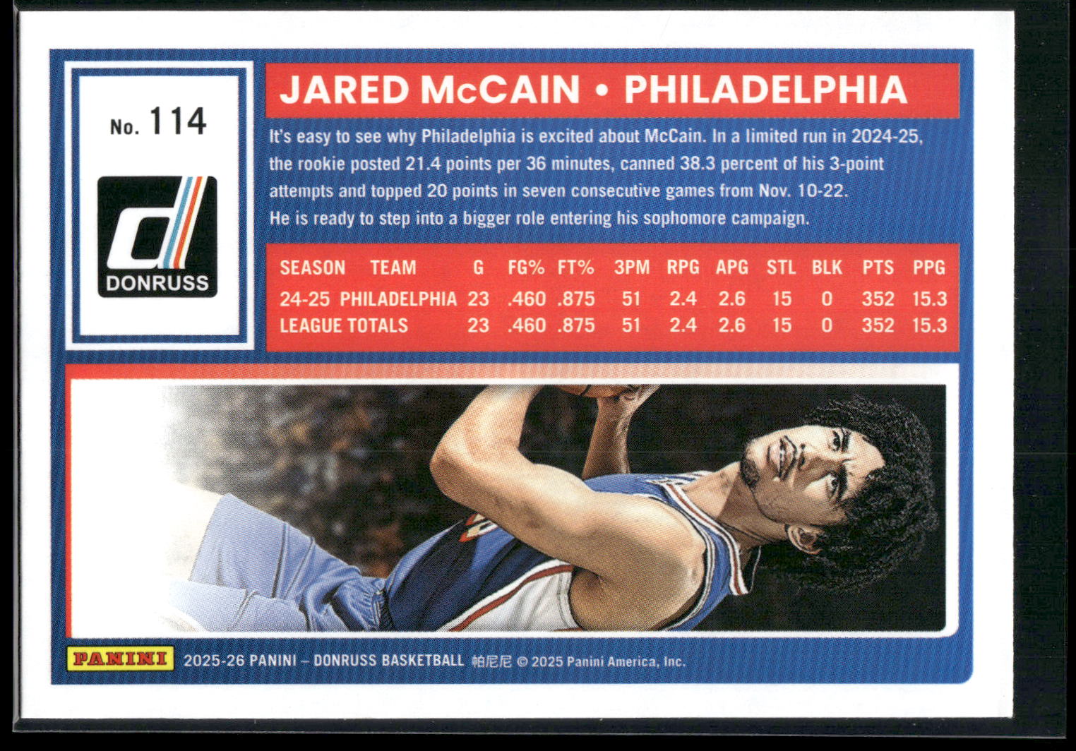 2025-26 Donruss #114 Jared McCain