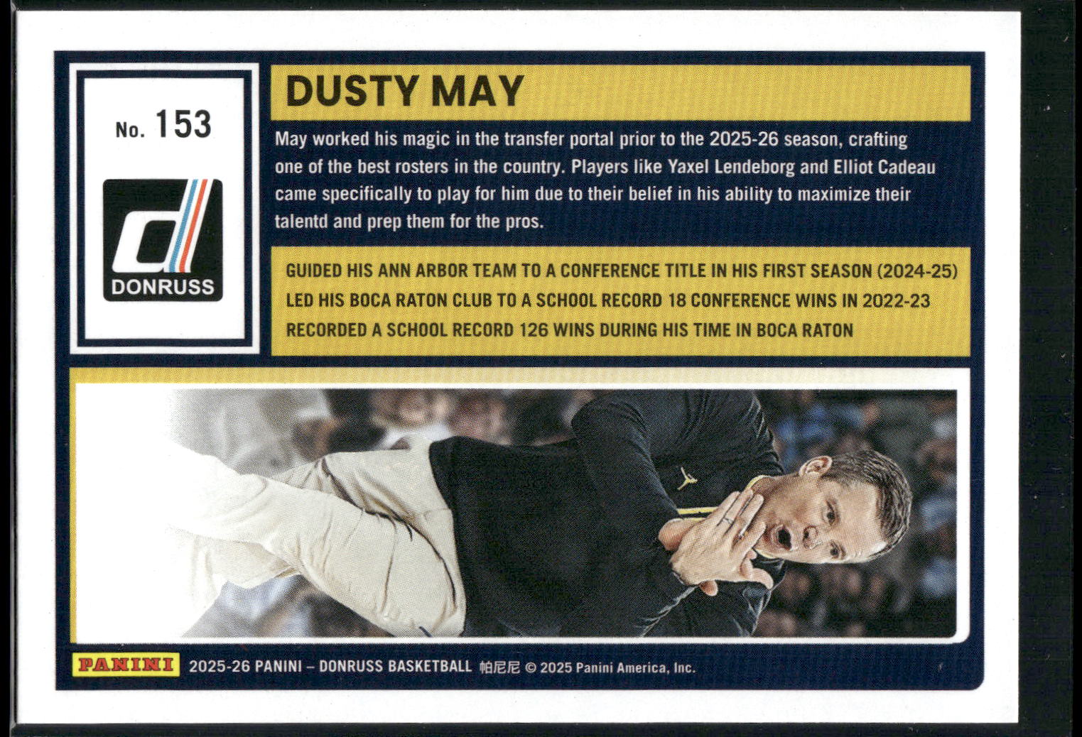 2025-26 Donruss #153 Dusty May