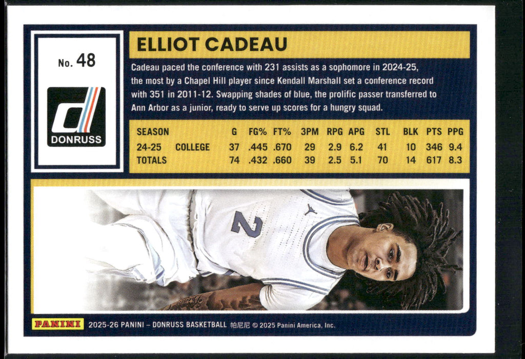 2025-26 Donruss #48 Elliot Cadeau