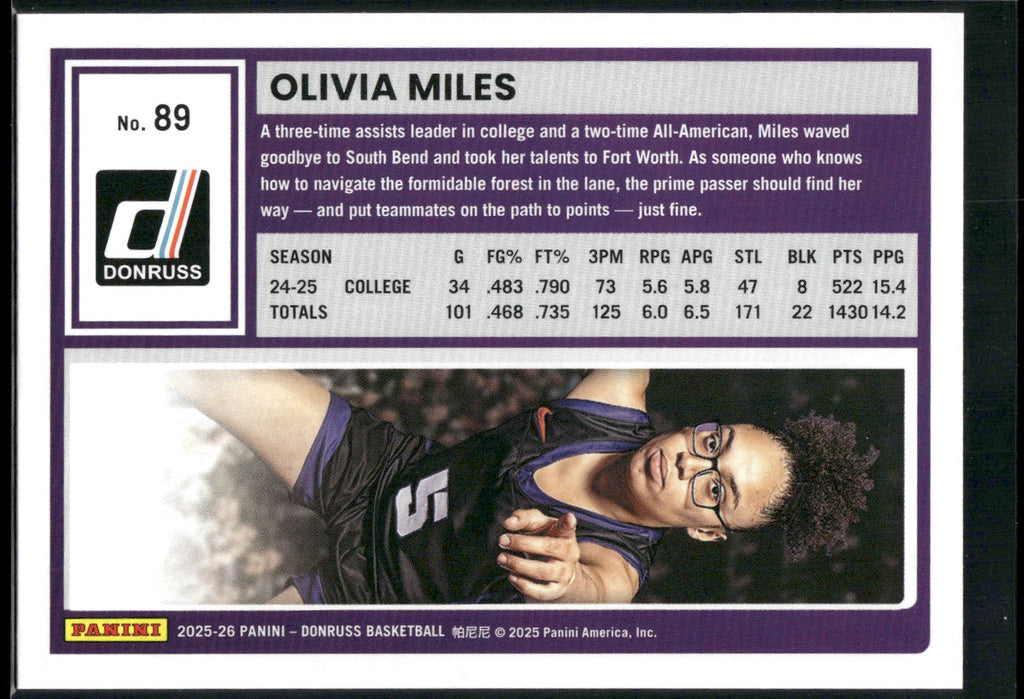 2025-26 Donruss #89 Olivia Miles