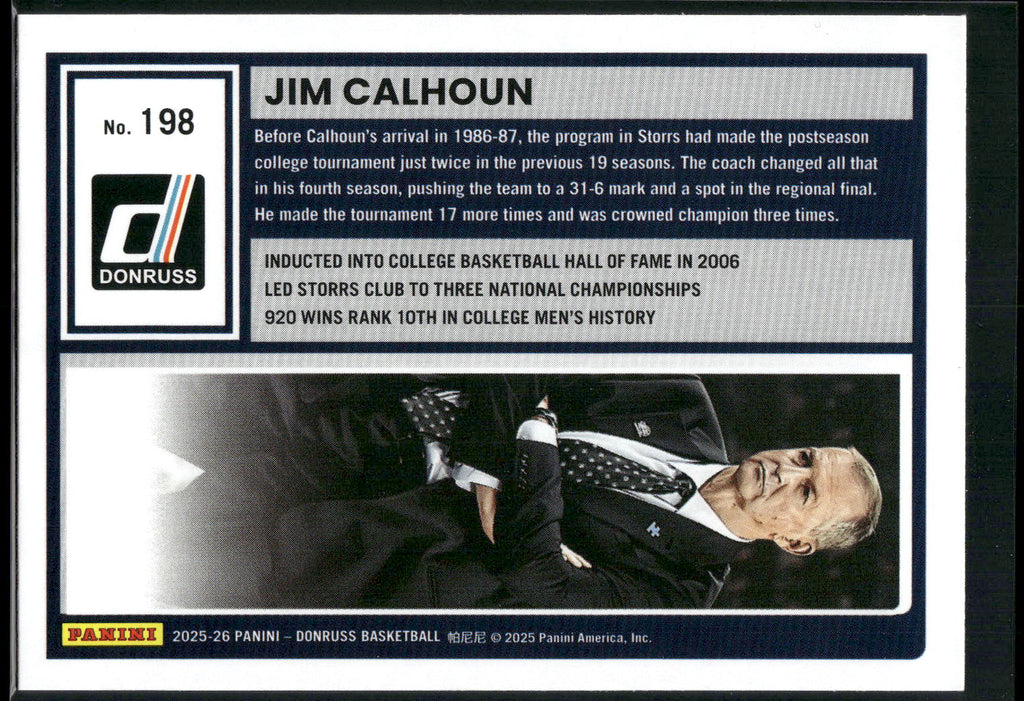 2025-26 Donruss #198 Jim Calhoun