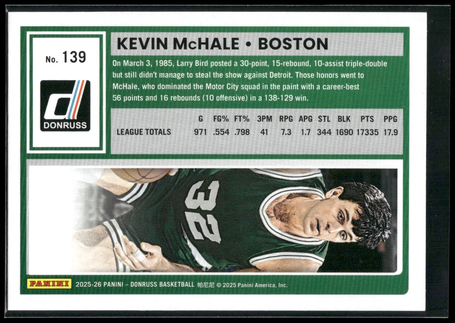 2025-26 Donruss #139 Kevin McHale