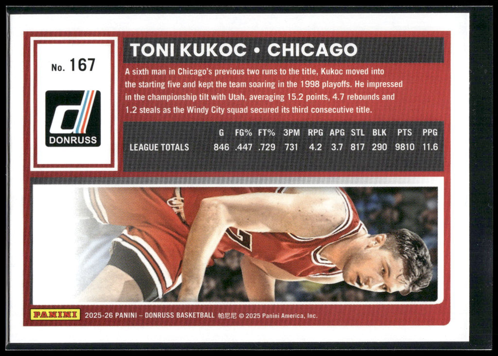 2025-26 Donruss #167 Toni Kukoc