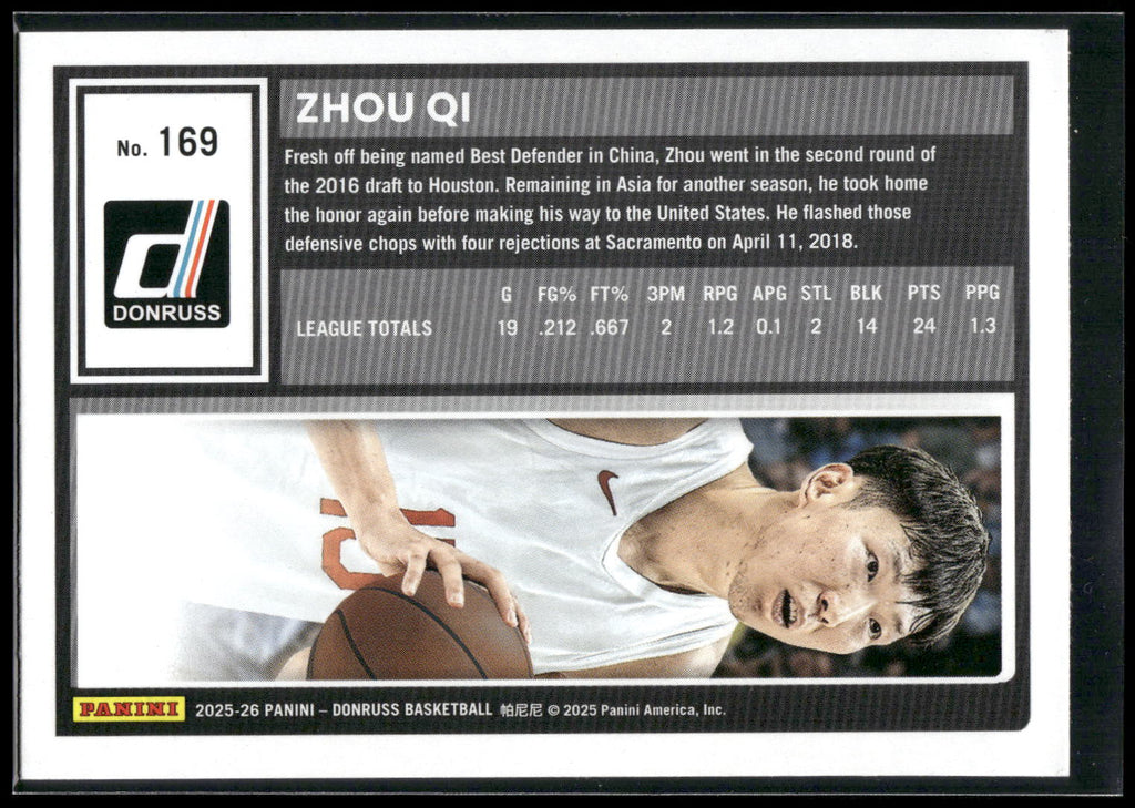 2025-26 Donruss #169 Zhou Qi
