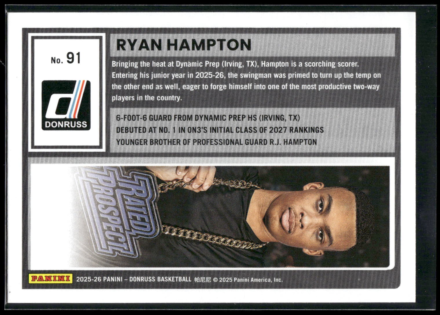 2025-26 Donruss #91 Ryan Hampton
