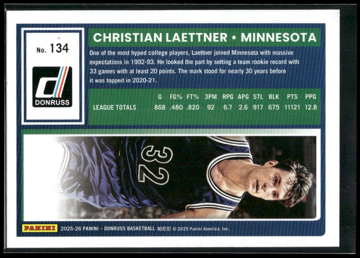 2025-26 Donruss #134 Christian Laettner