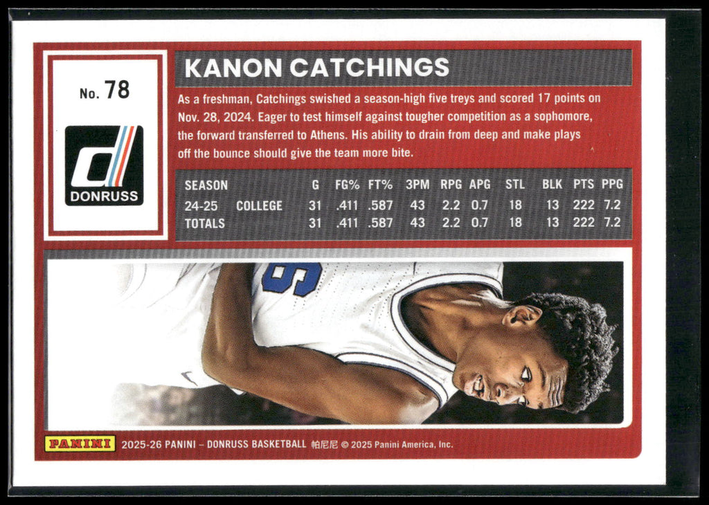 2025-26 Donruss #78 Kanon Catchings