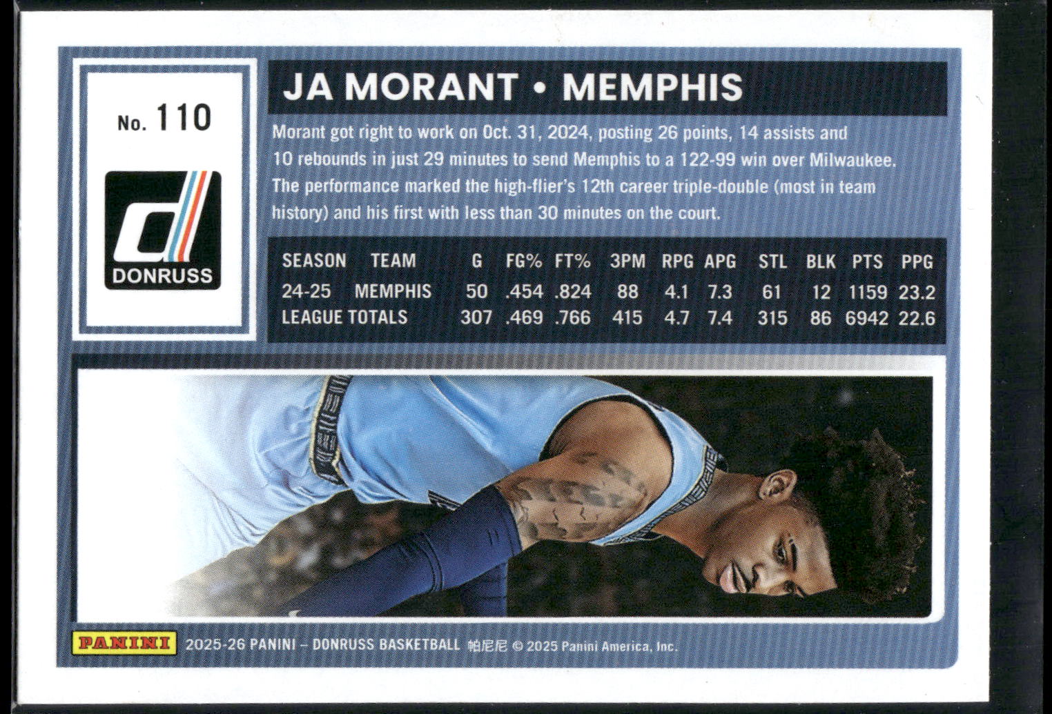 2025-26 Donruss #110 Ja Morant
