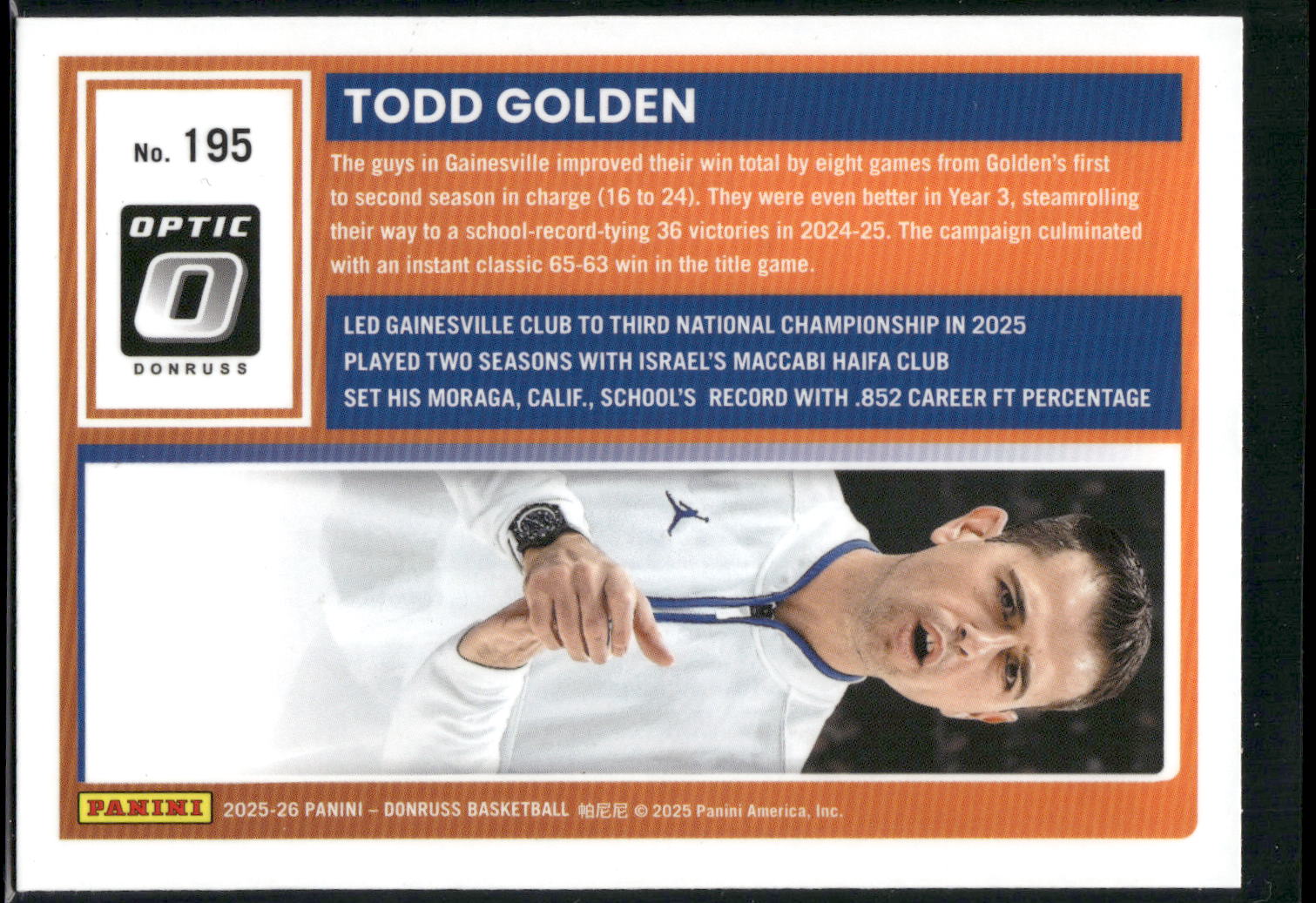 2025-26 Donruss #195 Todd Golden Optic