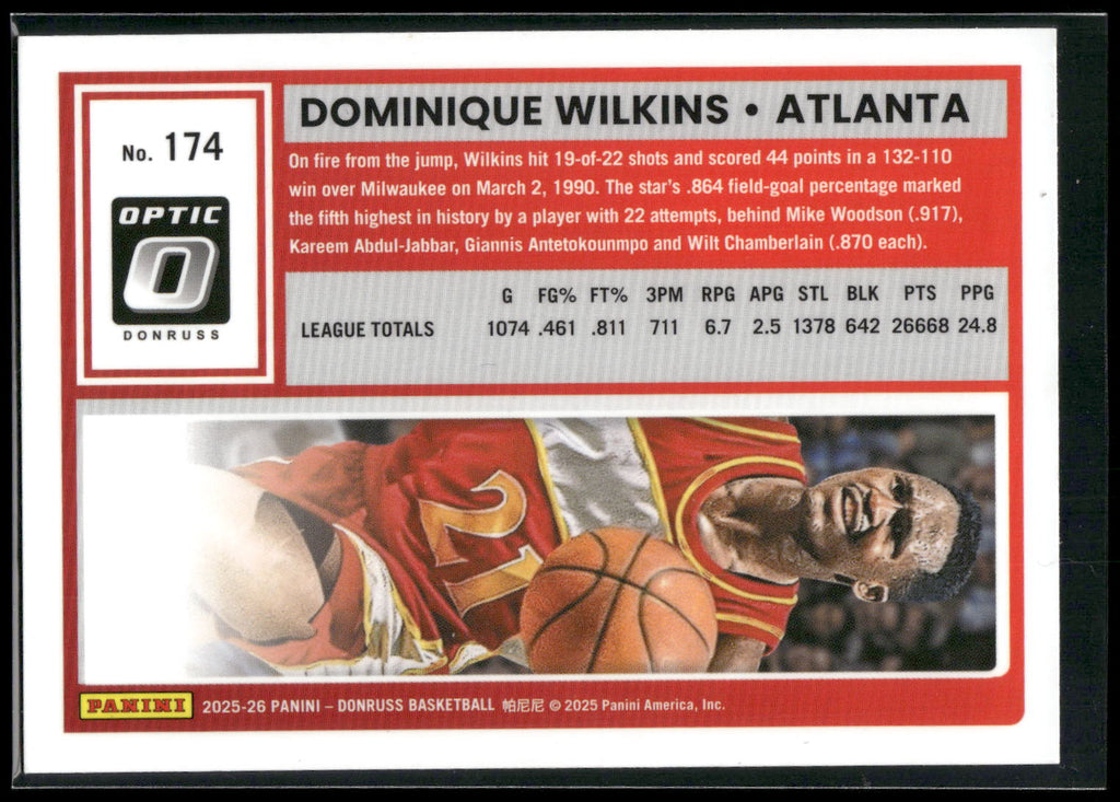 2025-26 Donruss #174 Dominique Wilkins Optic