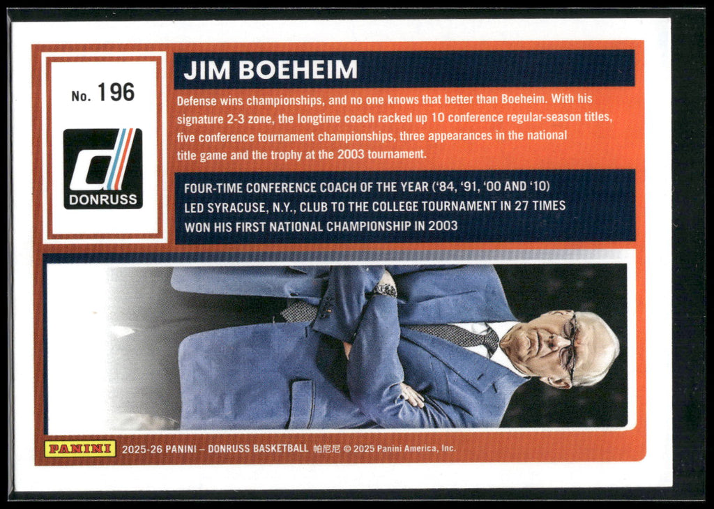 2025-26 Donruss #196 Jim Boeheim