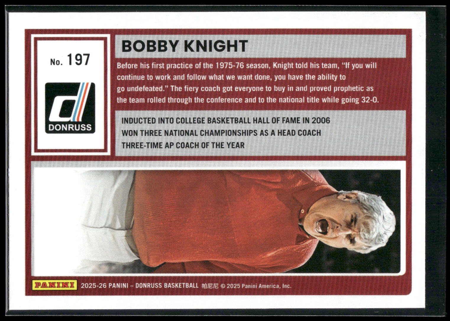 2025-26 Donruss #197 Bobby Knight