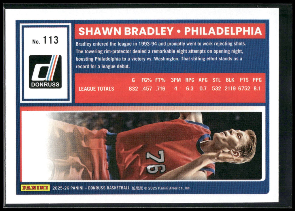 2025-26 Donruss #113 Shawn Bradley
