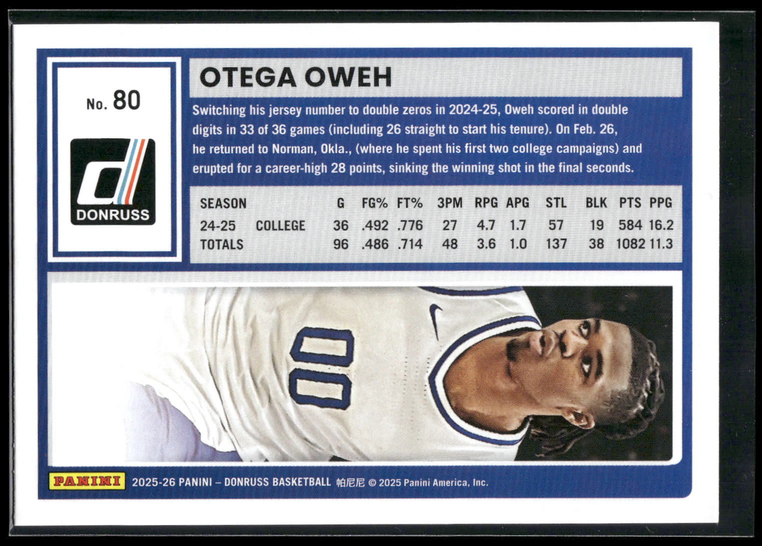2025-26 Donruss #80 Otega Oweh