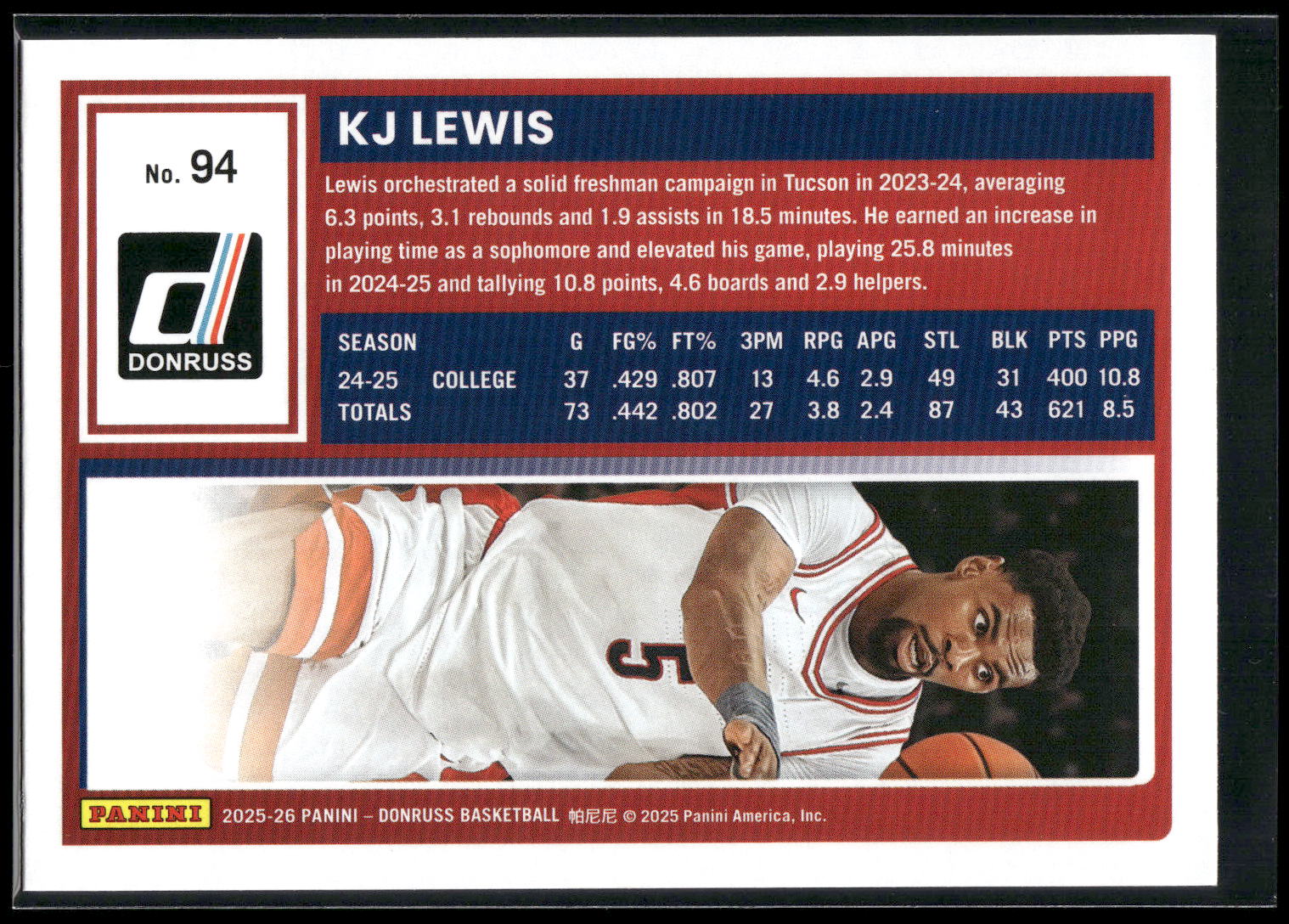 2025-26 Donruss #94 KJ Lewis
