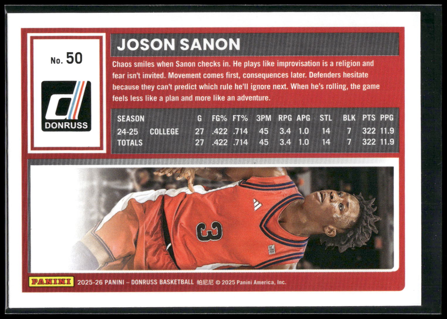 2025-26 Donruss #50 Joson Sanon