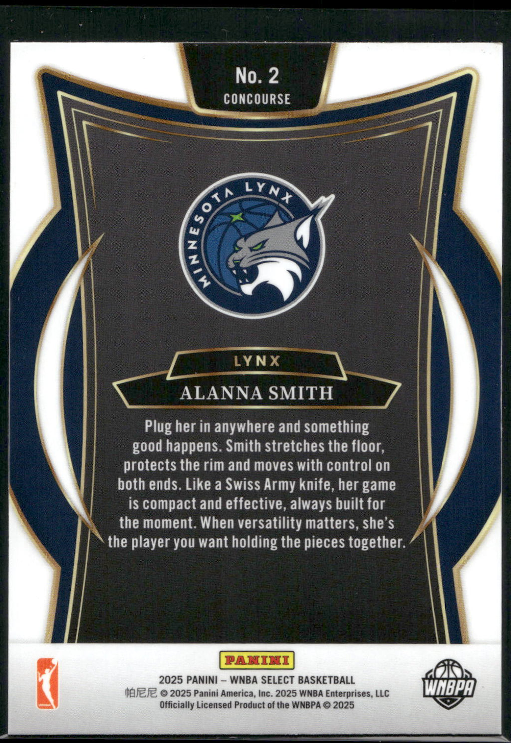 2025 Panini Select WNBA #2 Alanna Smith